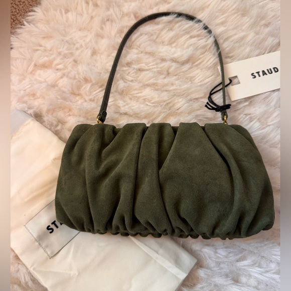 STAUD baguette Khaki Green Shoulder Bag - Picture 8 of 14